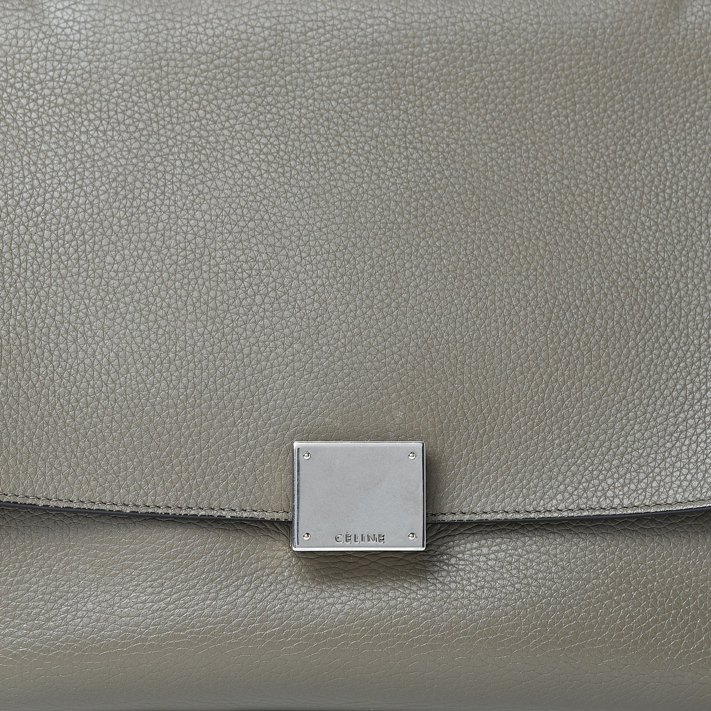 Drummed Calfskin Suede Small Trapeze Souris