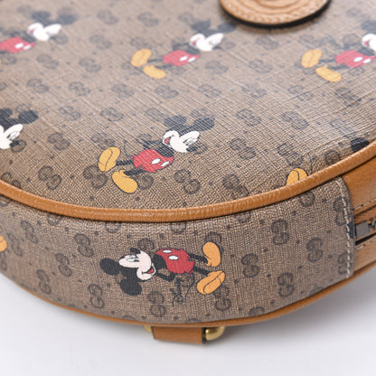 Gucci X DISNEY Mini Vintage GG Supreme Monogram Mickey Mouse Round Backpack Beige Vintage Sun Oil 6 of 10
