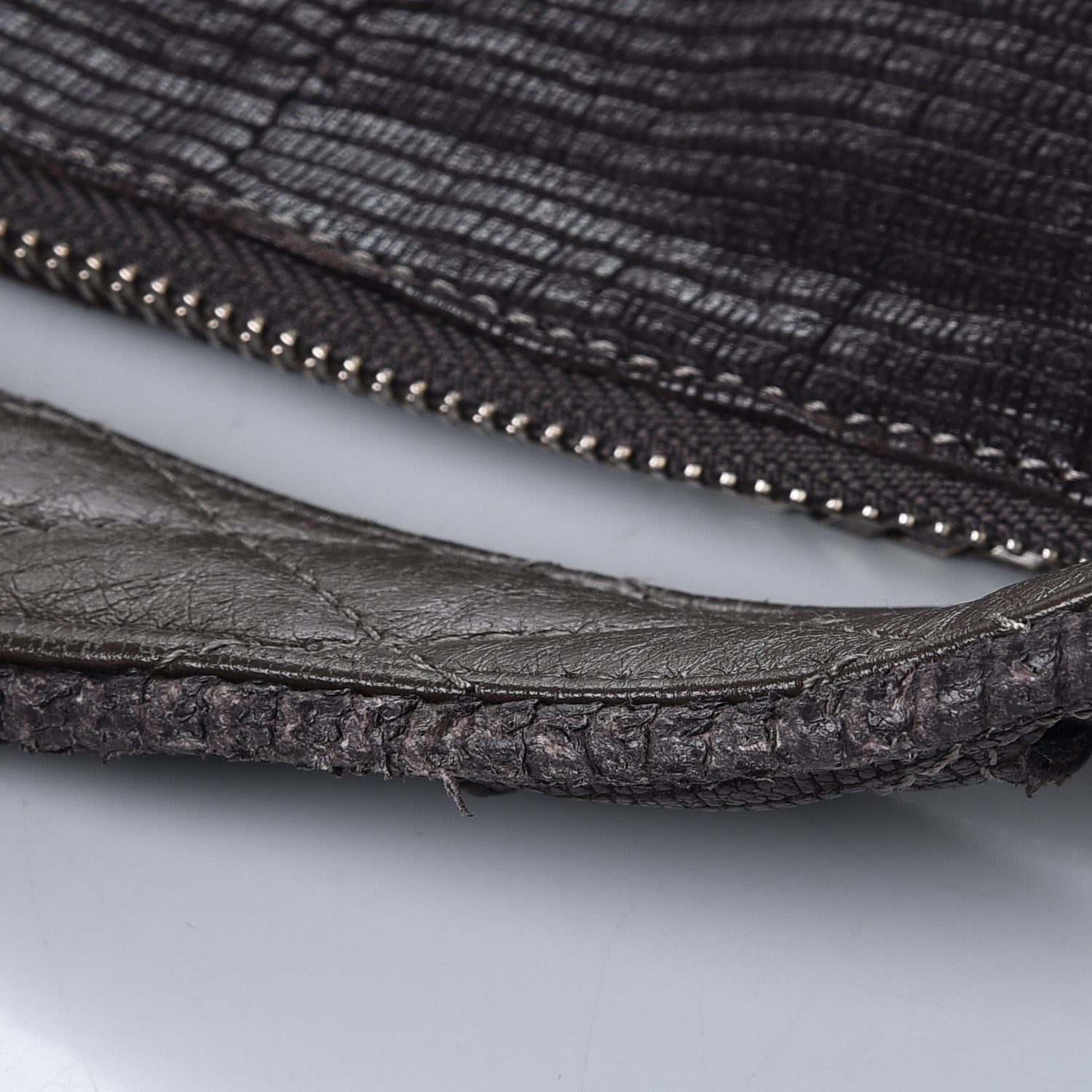 Jimmy Choo Lizard Embossed Large Boho Biker Hobo Quartz 10 of 11