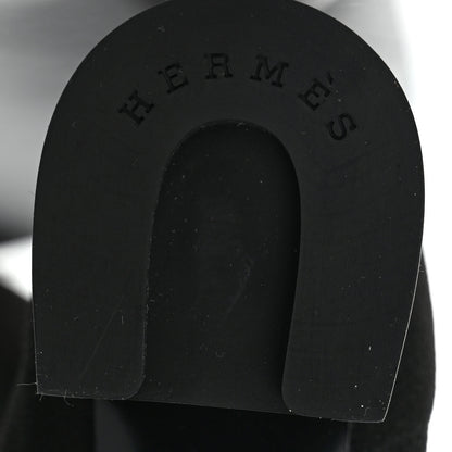 Hermes Knit Calfskin Fontaine 60 Boots 38 Black 7 of 8