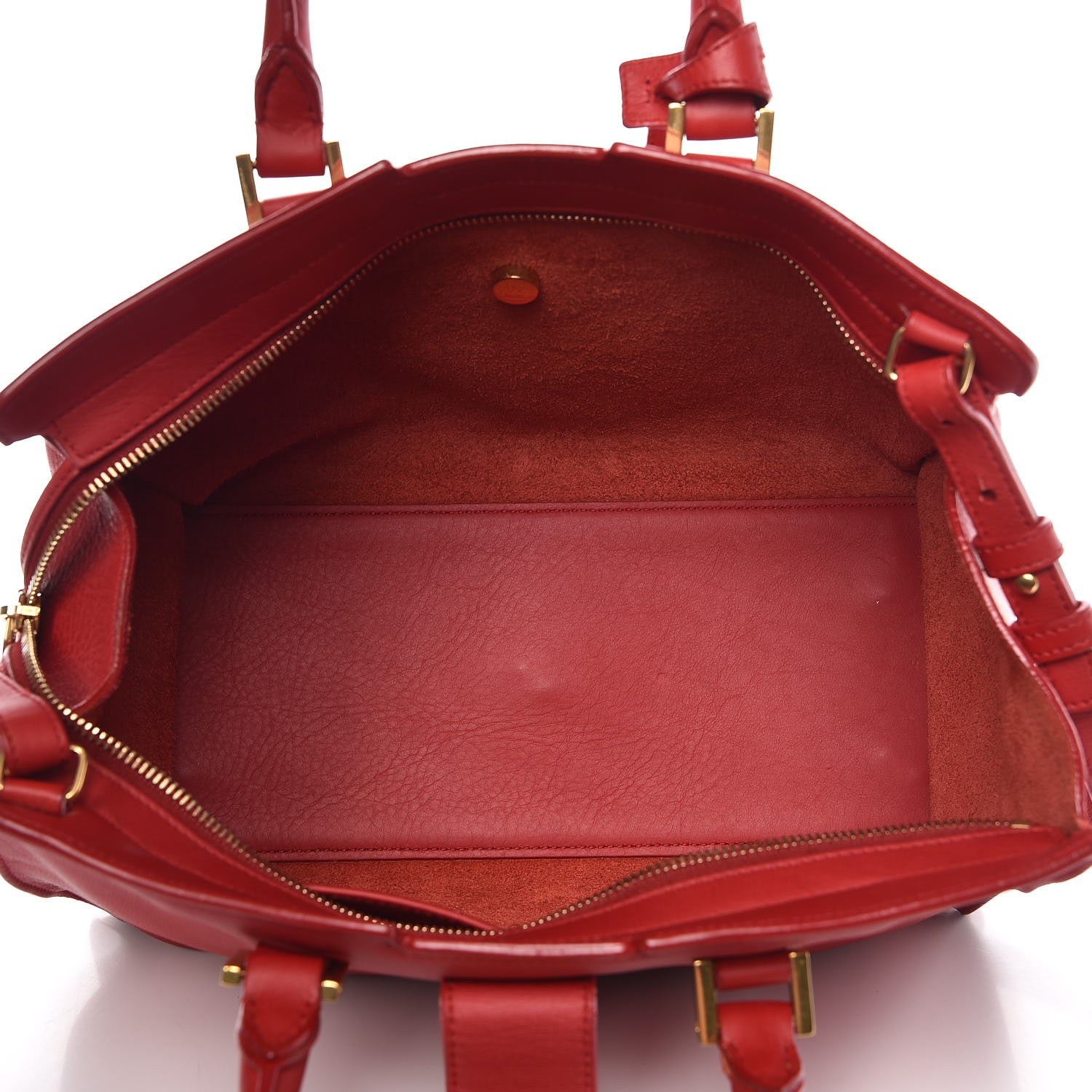 Saint Laurent Calfskin Small Classic Y Cabas Rouge Orient 5 of 15