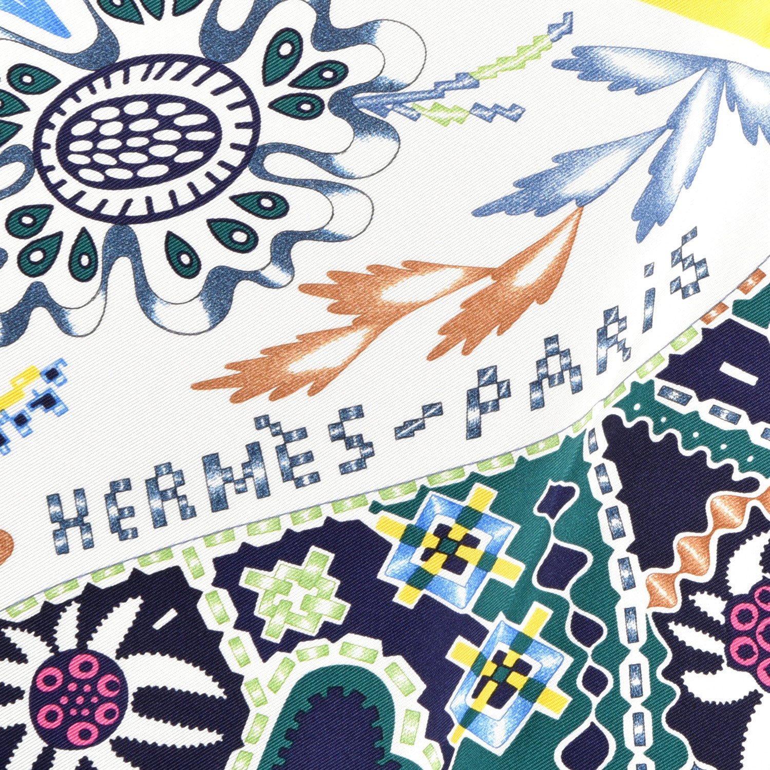 Hermes Silk Gavroche En Attendant Ulysse Scarf 45 3 of 5