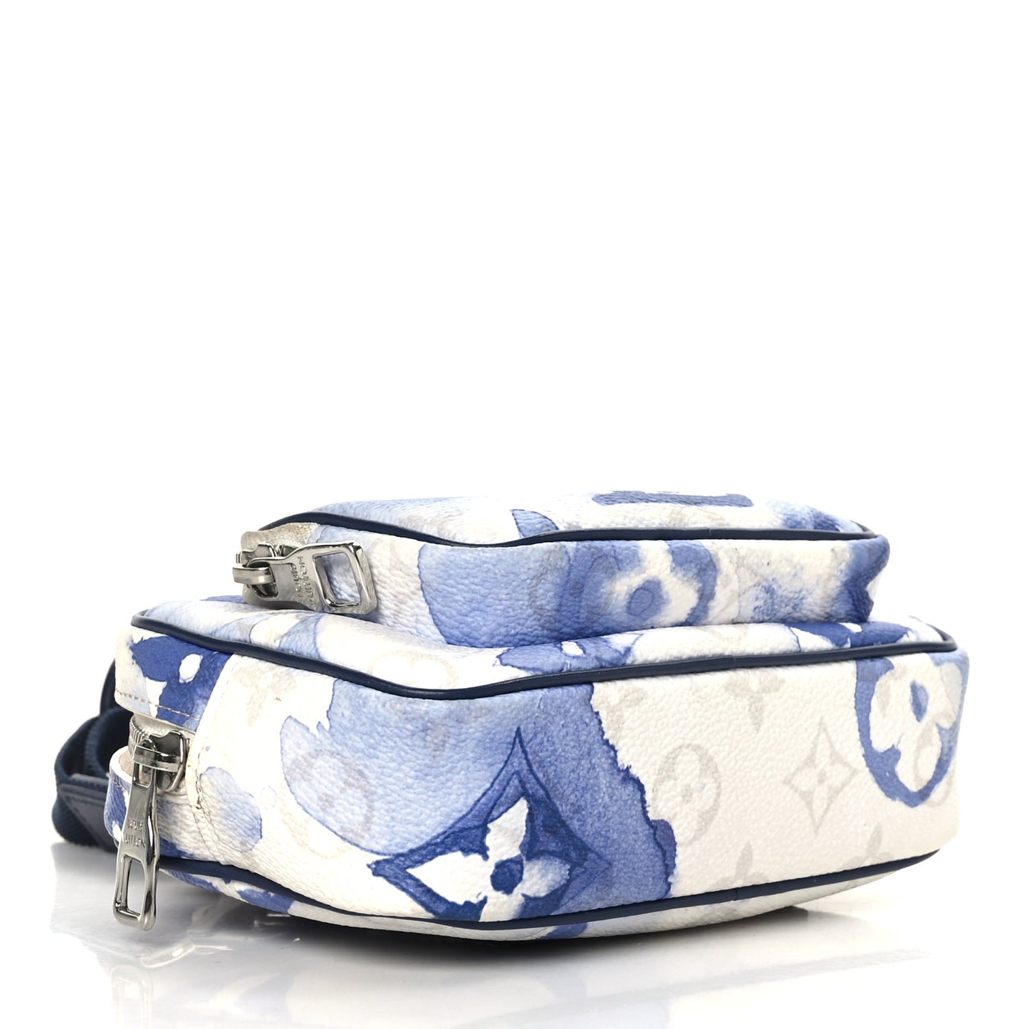 Monogram Watercolor Outdoor Pouch Blue