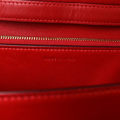 Celine Smooth Calfskin Medium Classic Box Flap Bag Red 7 of 15