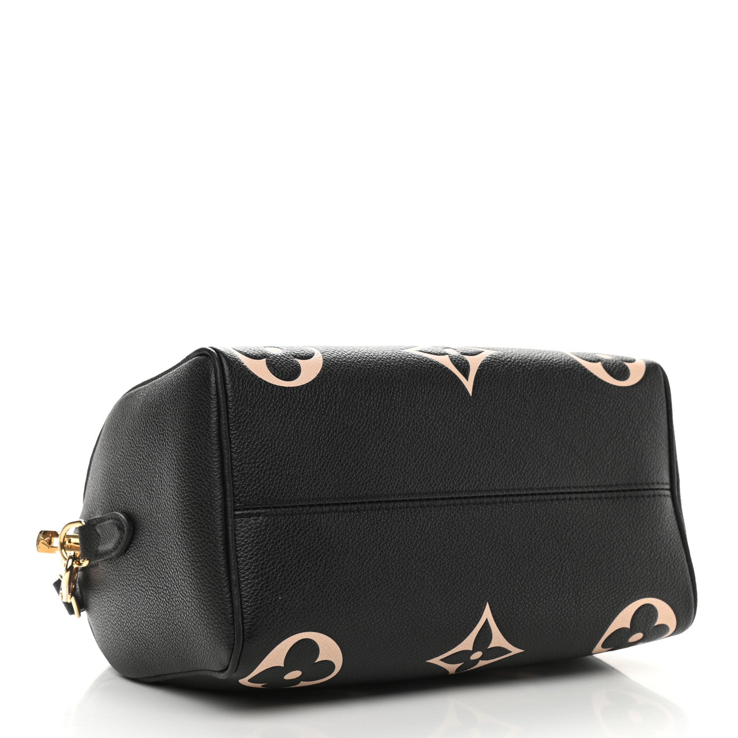 Louis Vuitton Empreinte Monogram Giant Speedy Bandouliere 25 Black Beige 5 of 10