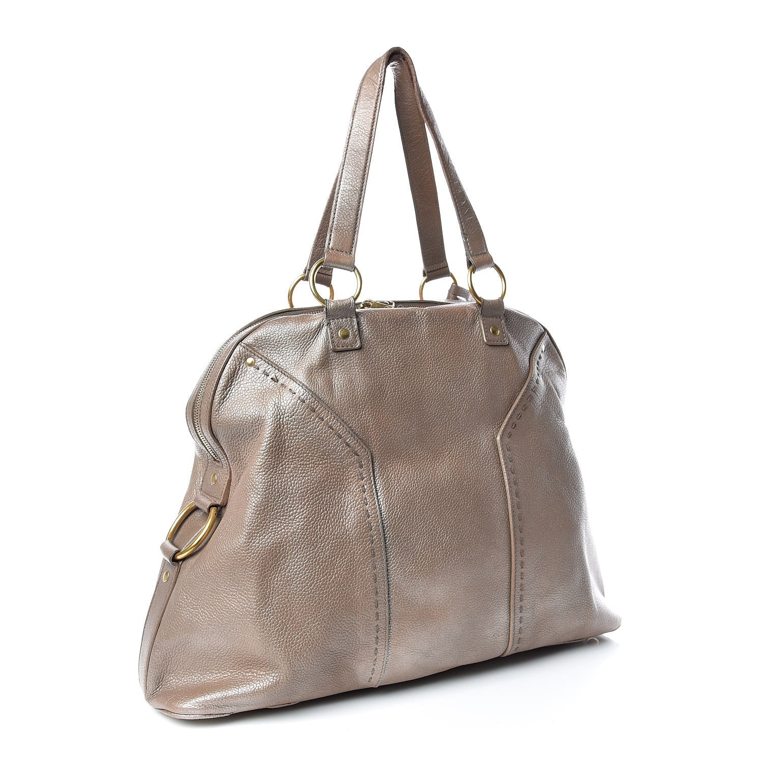 Saint Laurent Calfskin Oversized Muse Pewter 3 of 18
