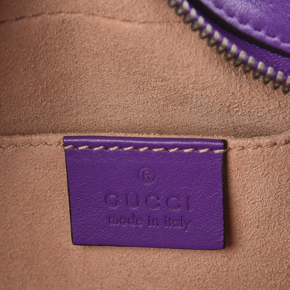 Gucci Calfskin Matelasse Small GG Marmont Chain Shoulder Bag Shine Purple 7 of 11