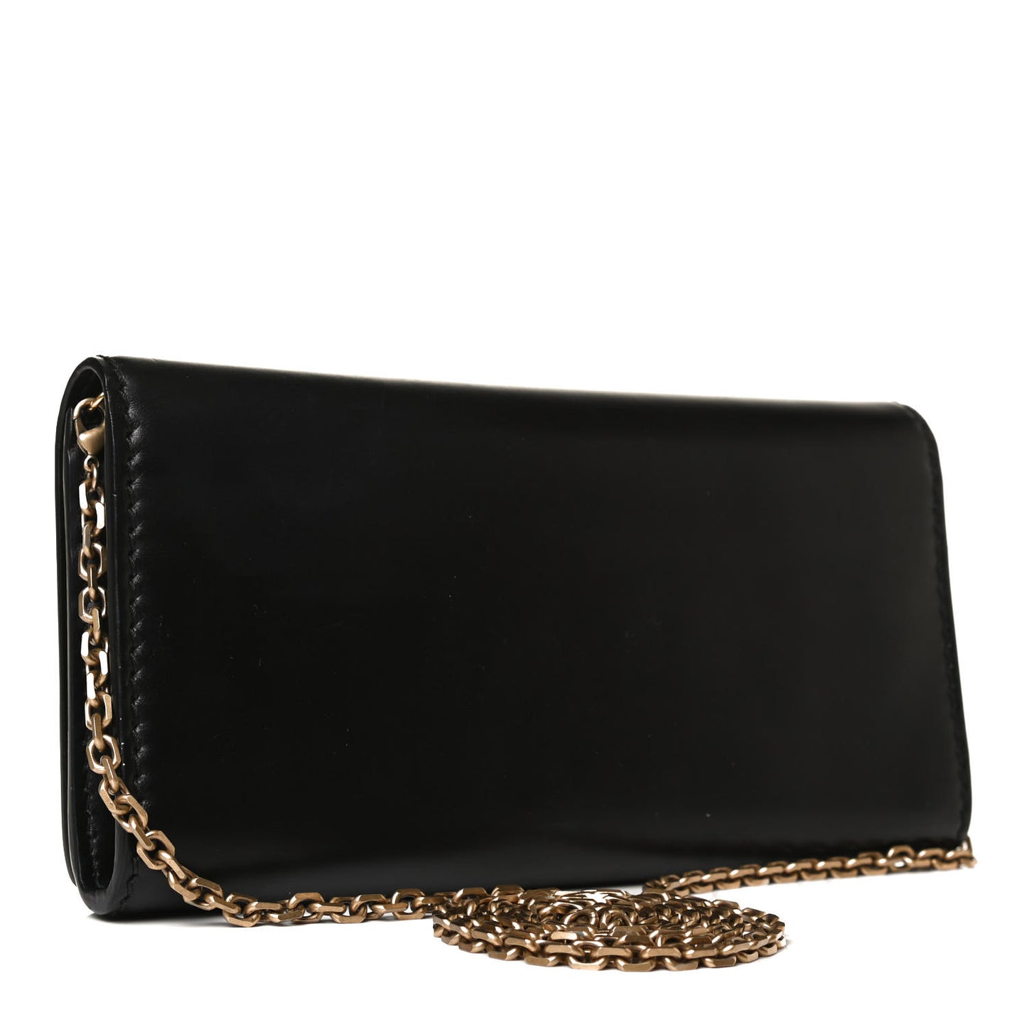 Smooth Calfskin J'adior Croisiere Chain Wallet Black