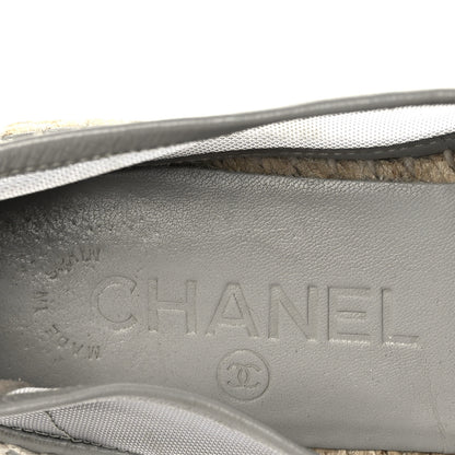 Chanel Mesh Grosgrain CC Espadrilles 36 Grey 6 of 7