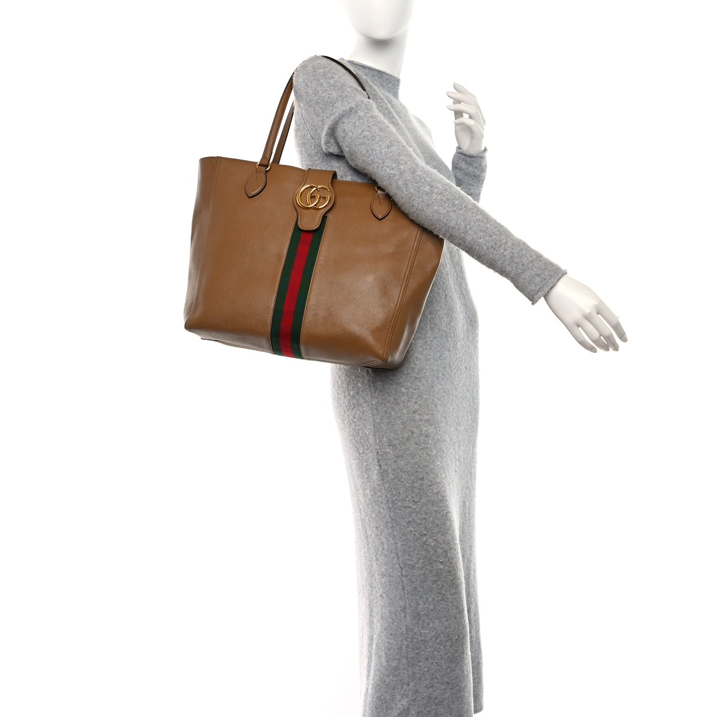 Calfskin New Sakai Lux Web Medium Dahlia Tote Quarz Beige