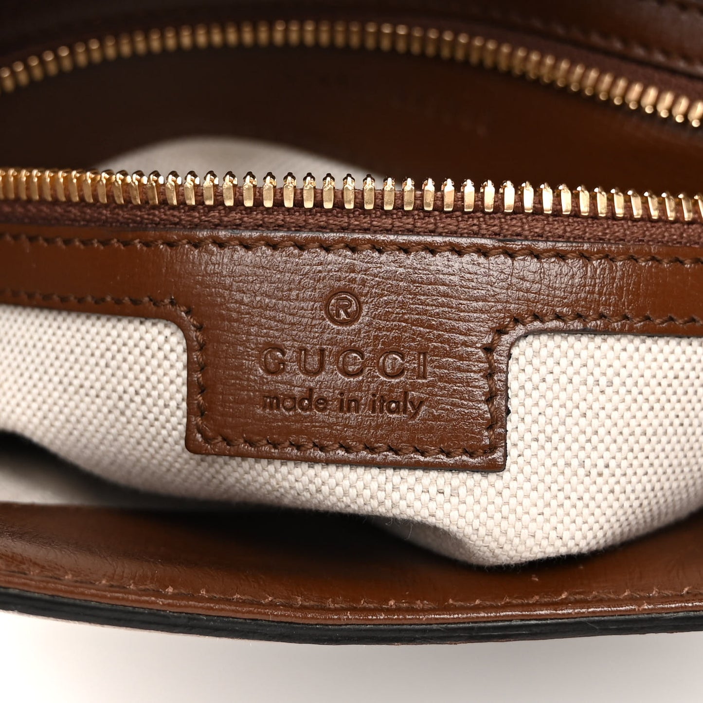 GG Supreme Monogram Azalea Calfskin Retro Interlocking G Chain Shoulder Bag Beige Ebony Brown Sugar