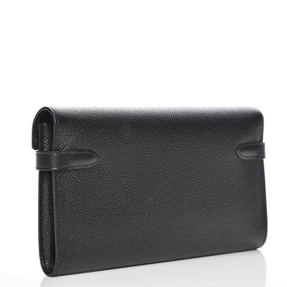 Hermes Epsom Kelly Longue Wallet Black 3 of 17