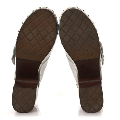 Chanel Calfskin Camellia Clogs 35 White 7 of 14