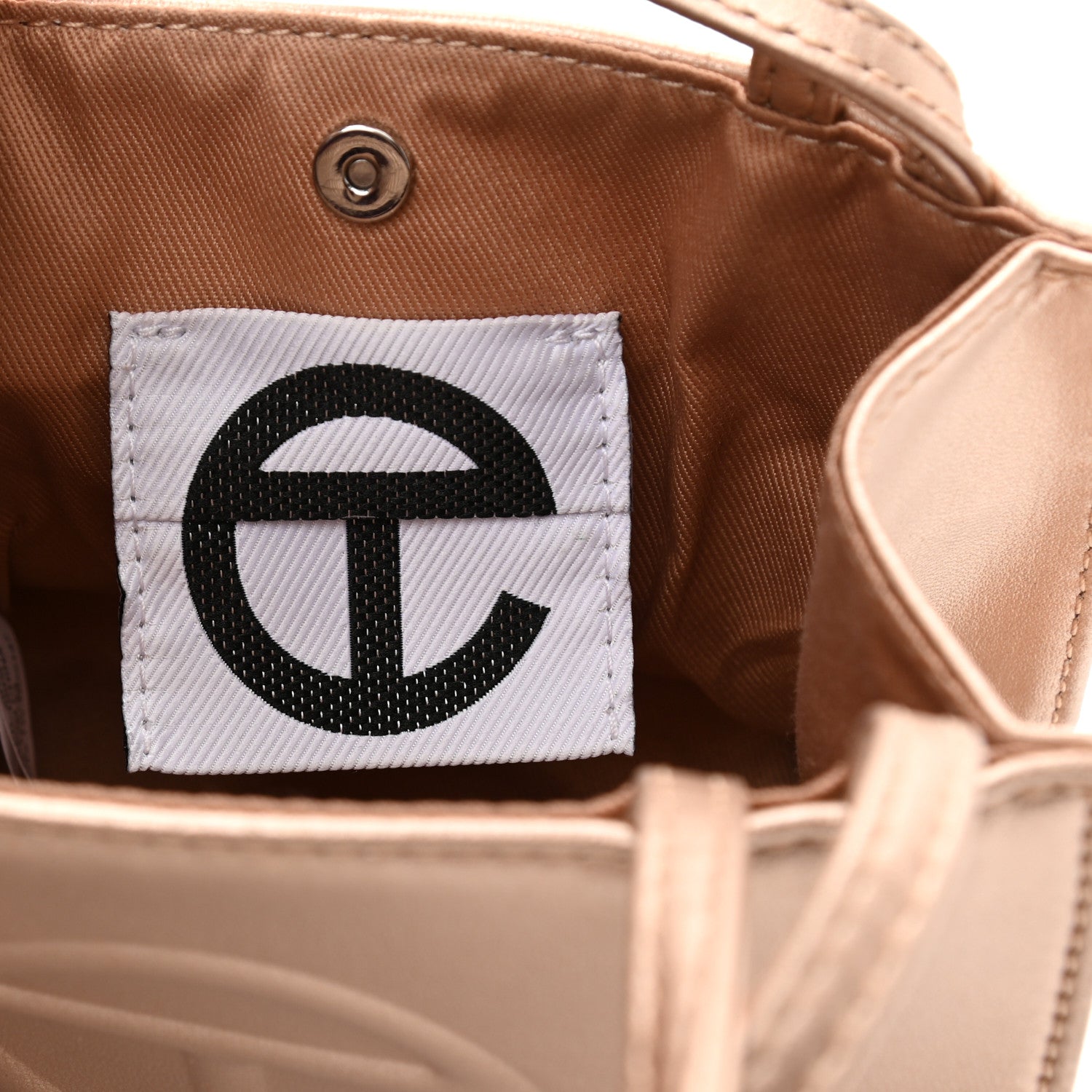 Telfar Metallic Vegan Leather Small Shopping Bag Copper 5 of 6