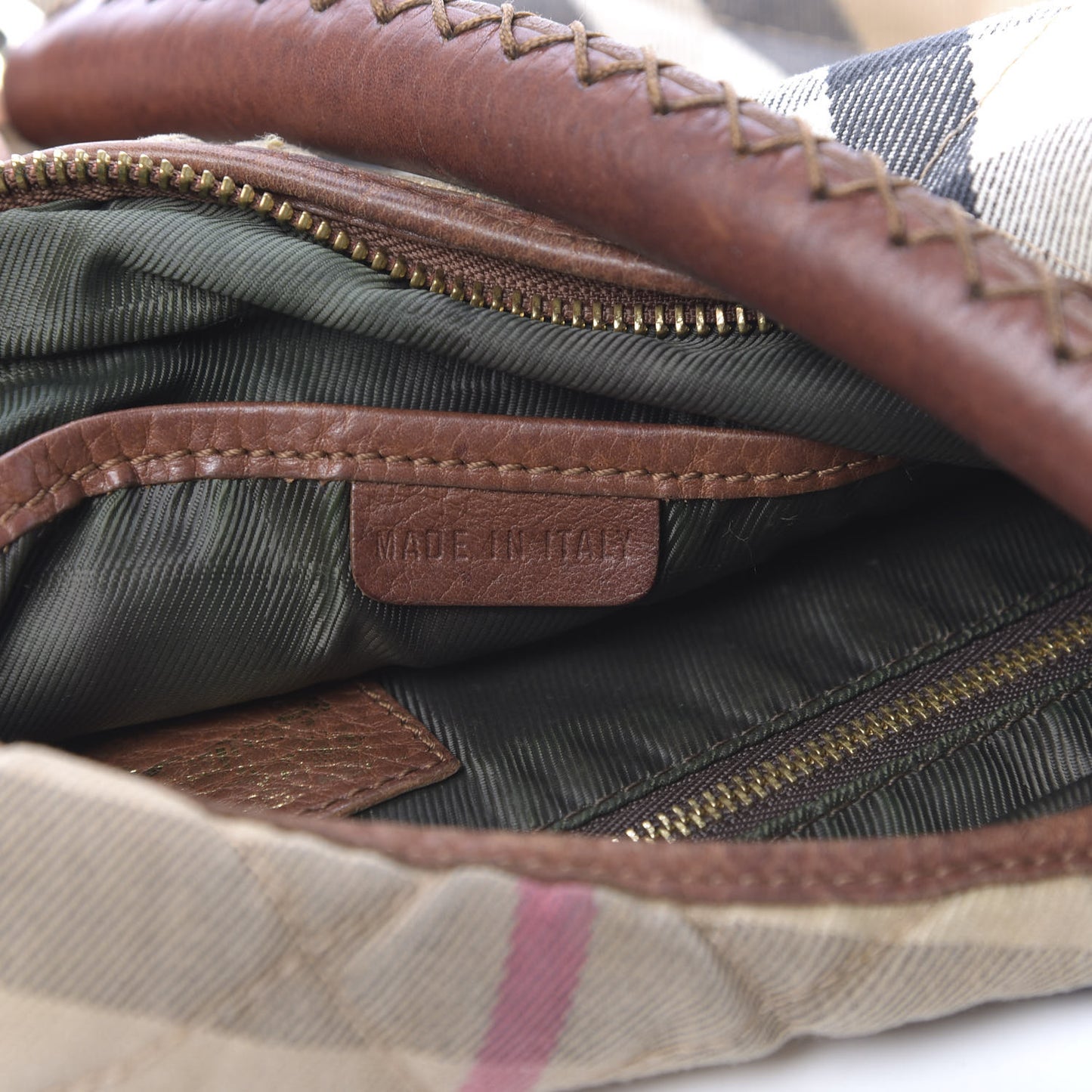 House Check Quilted Hoxton Hobo Brown