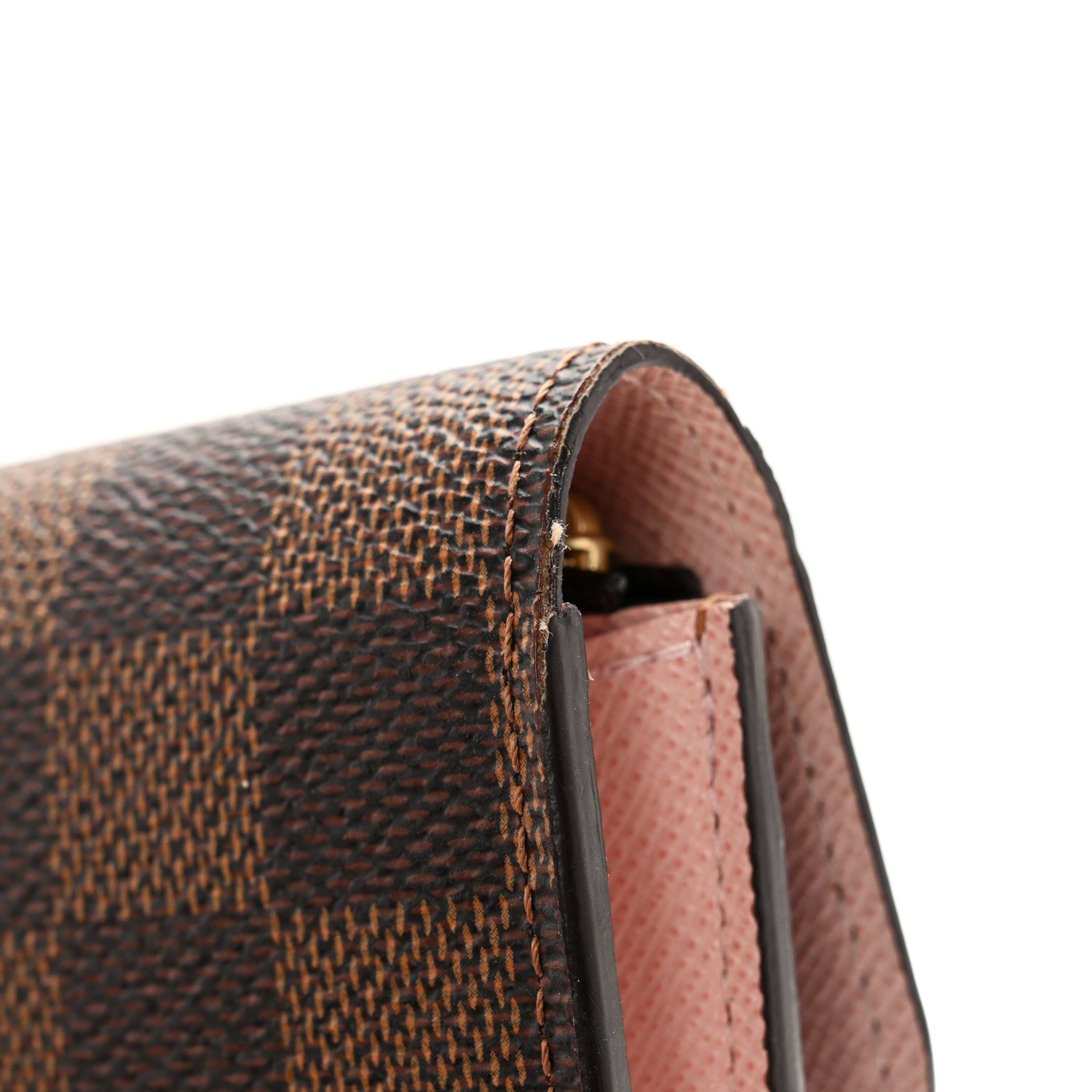 Louis Vuitton Damier Ebene Emilie Wallet Rose Ballerine 11 of 12