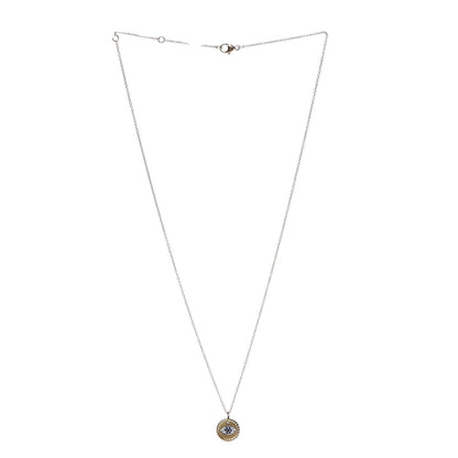 David Yurman 18K Yellow Gold Blue Sapphire Diamond Evil Eye Necklace 3 of 7