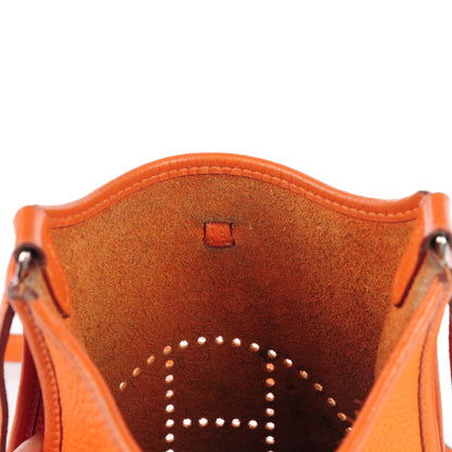 Hermes Taurillon Clemence Evelyne TPM Orange 3 of 14
