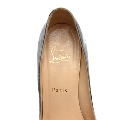 Christian Louboutin Suede Woodstock Very Prive 120 Pumps 39 Black Grey 7 of 9