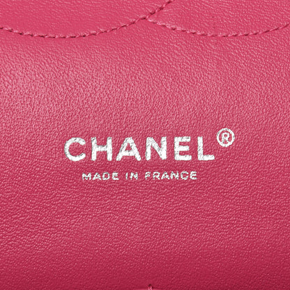 Chanel Patent Maxi Quilted Double Flap Dark Pink 6 of 15