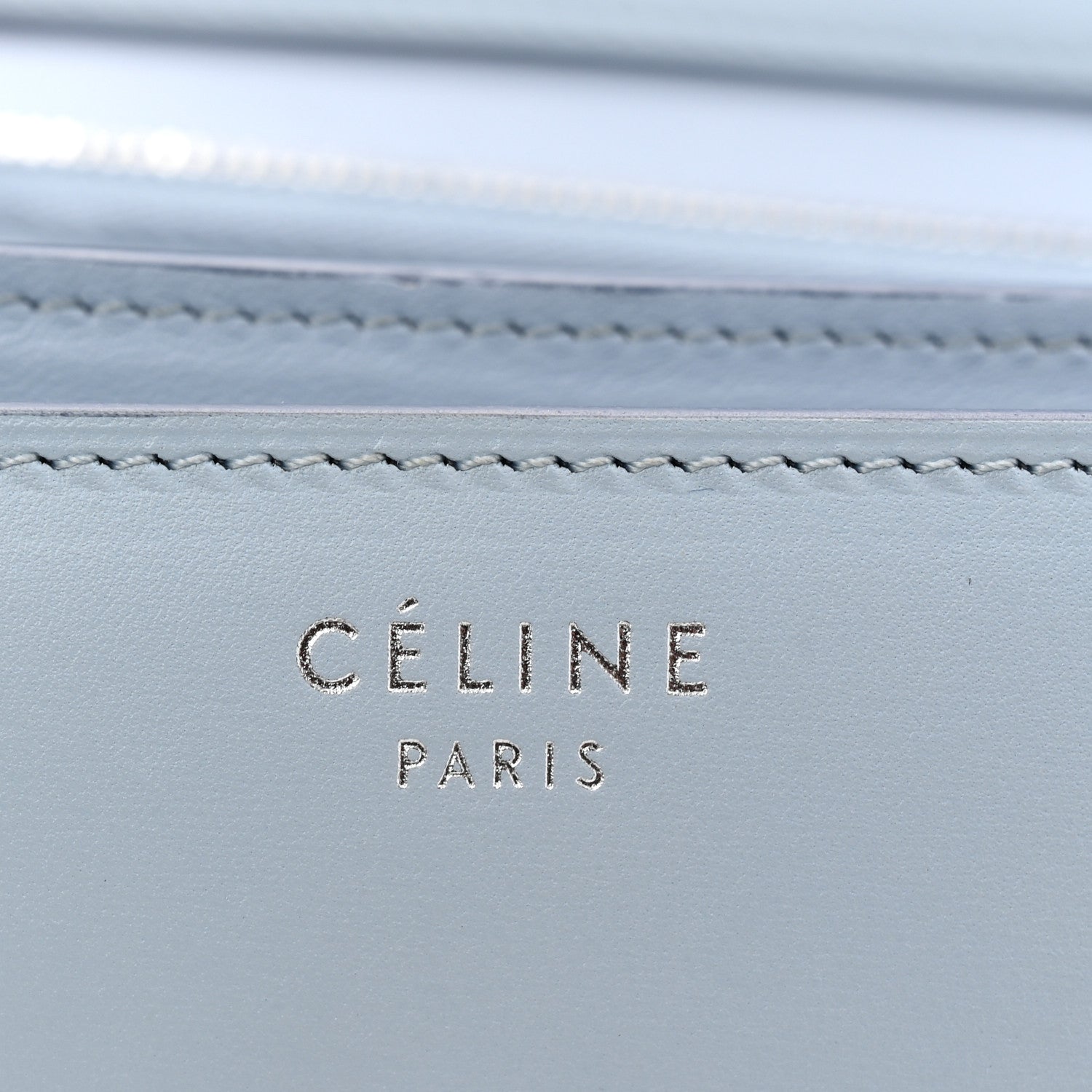 Celine Box Calfskin Medium Classic Box Flap Bag Pale Blue 6 of 10