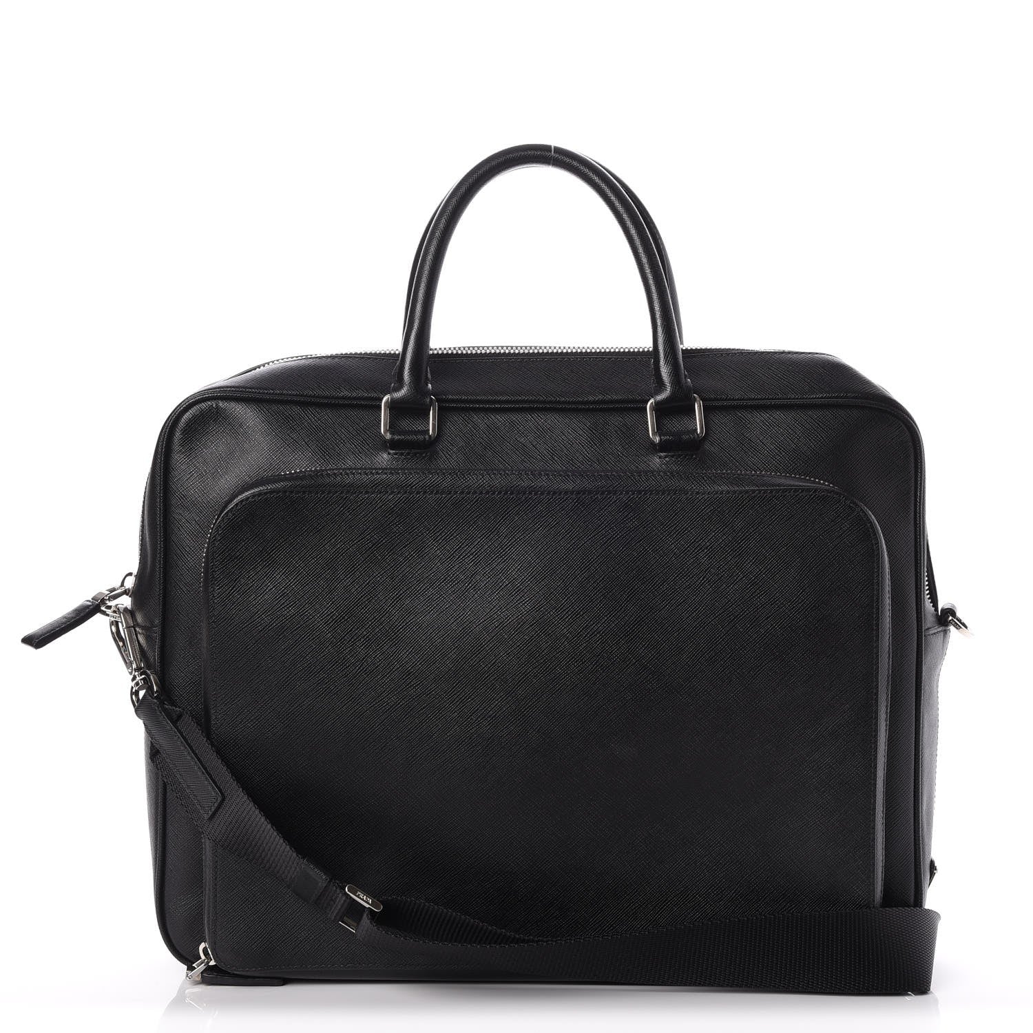 Prada Saffiano Travel Briefcase Nero Black 1 of 7