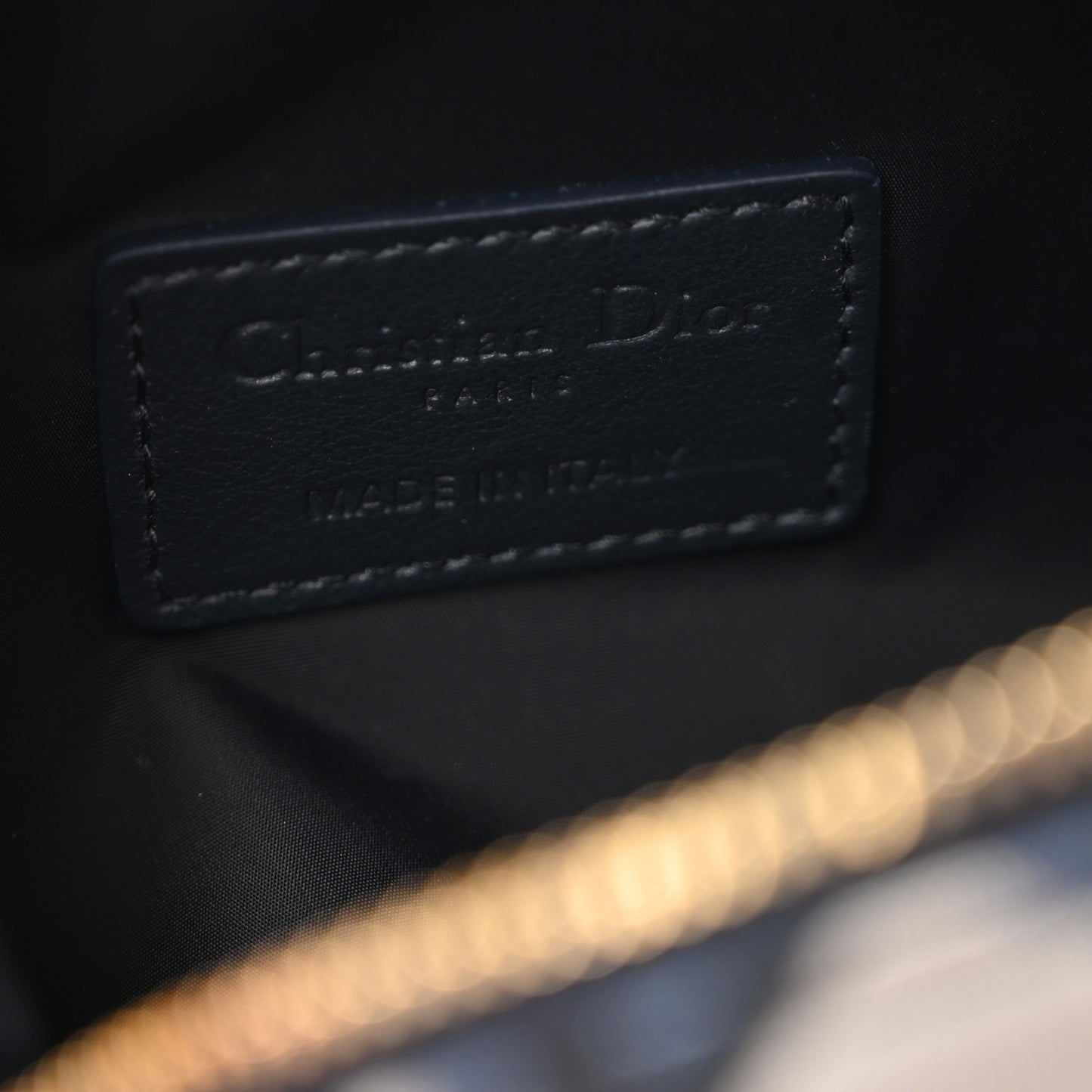 Technical Fabric Macrocannage DiorTravel Nomad Pouch Beige Blue