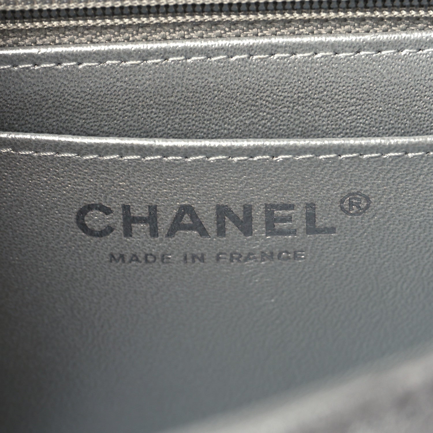 Chanel Metallic Lambskin Quilted Mini Rectangular Flap Silver 6 of 10