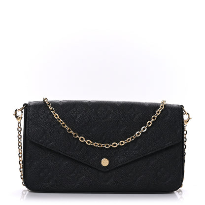 Louis Vuitton Empreinte Pochette Felicie Chain Wallet Black 1 of 9