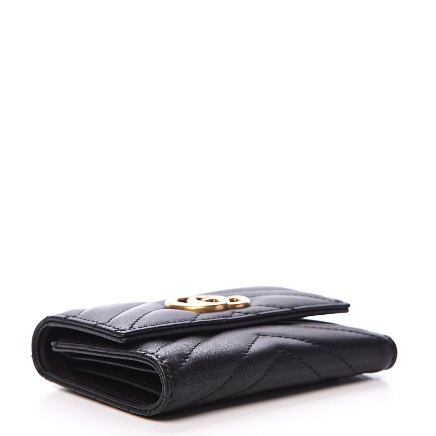 Calfskin Matelasse GG Marmont Wallet Black