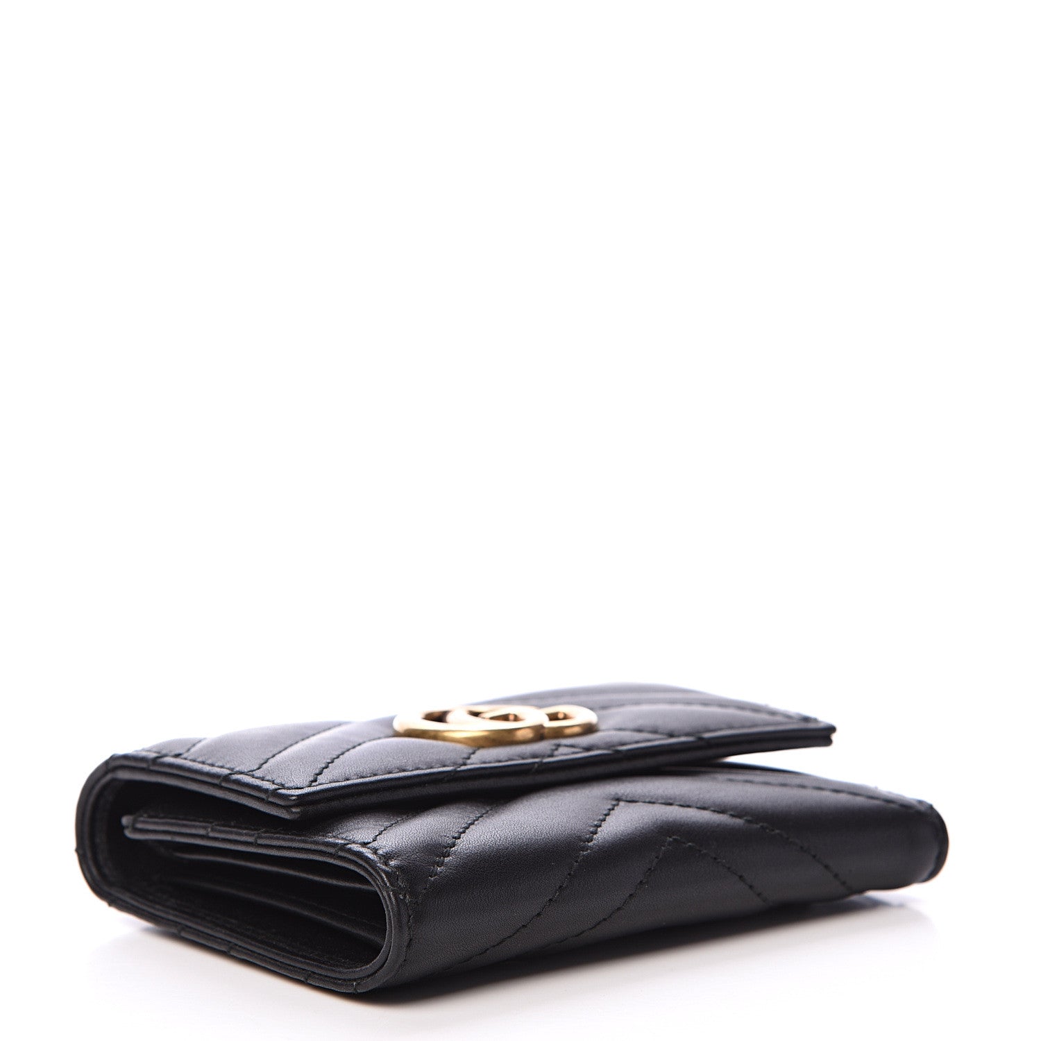 Gucci Calfskin Matelasse GG Marmont Wallet Black 3 of 10
