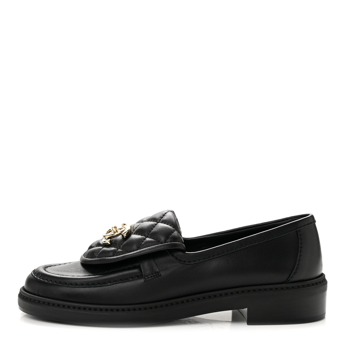 Chanel Lambskin Quilted CC Turnlock Loafers 36 Black 1 of 10