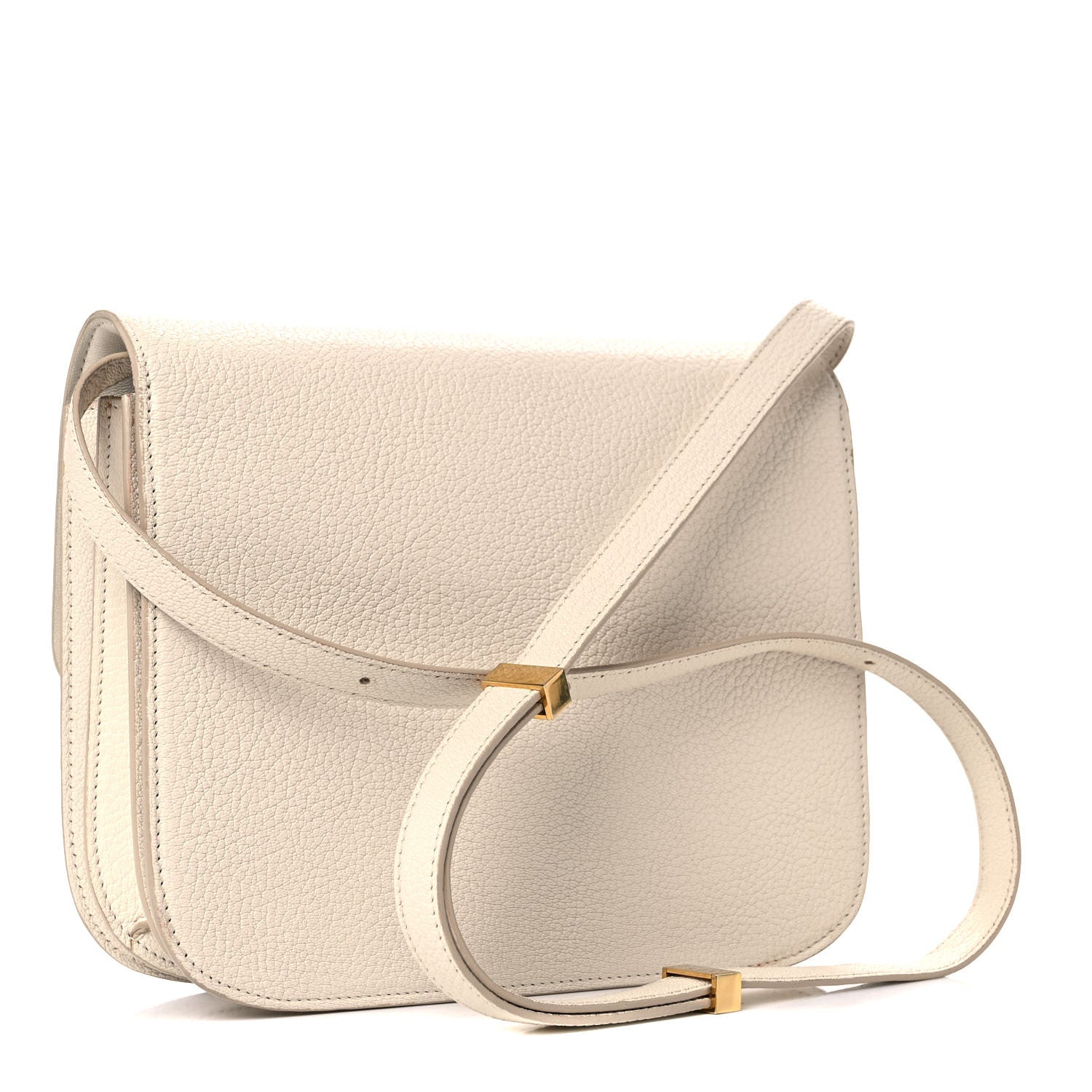 Celine Goatskin Medium Classic Box Flap Bag White 3 of 19
