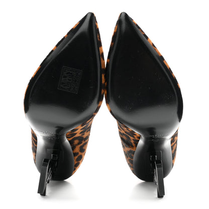 Saint Laurent Calf Hair Leopard Print Opyum 110 Pumps 35 Brown 6 of 10