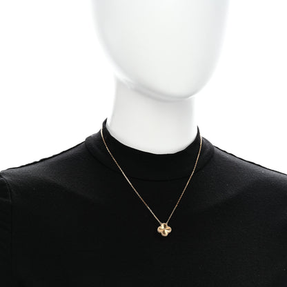 Van Cleef & Arpels 18K Yellow Gold Guilloche Vintage Alhambra Pendant Necklace 2 of 6