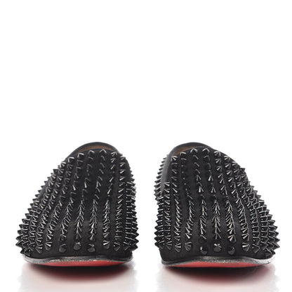 Christian Louboutin Mens Veau Velours Spikes Dandelion Flat 39.5 Black 2 of 9