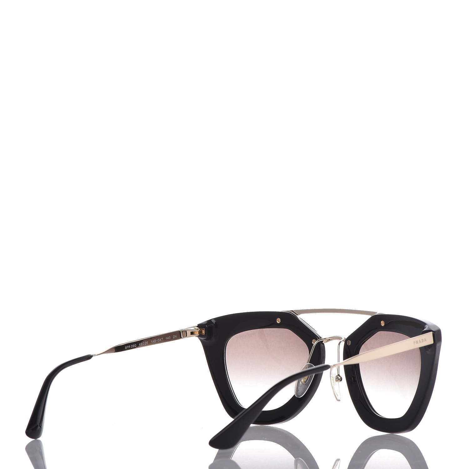 Prada Acetate Cinema Sunglasses SPR 09Q Black 4 of 7