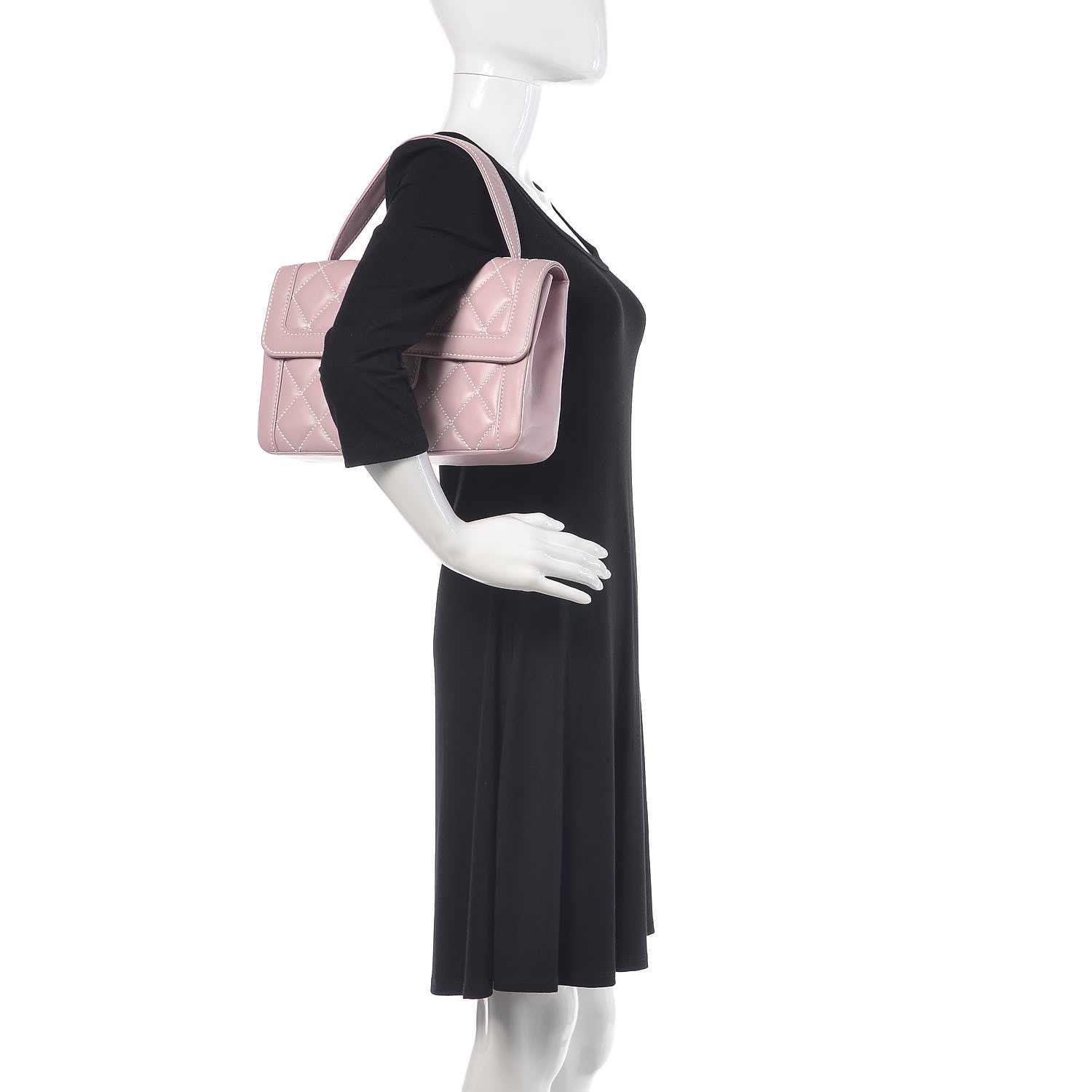 Chanel Calfskin Quilted Wild Stitch Large Flap Light Purple 2 of 11