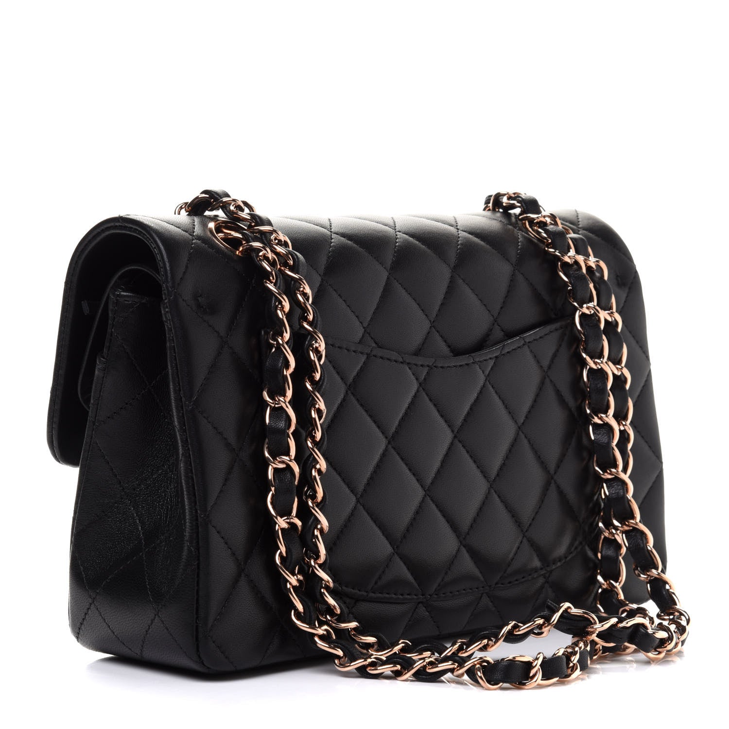 Chanel Lambskin Quilted Small Double Flap Black 3 of 11