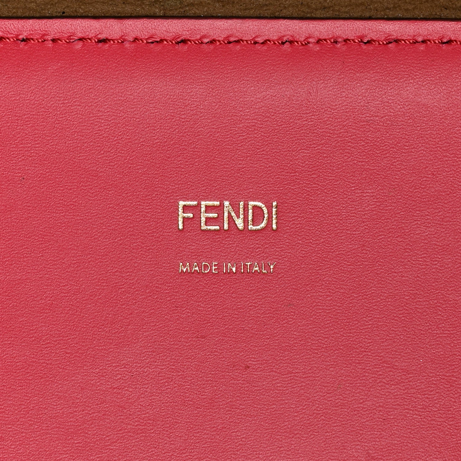 Fendi Vitello King Plexiglass Logo Embossed Medium Fendi Sunshine Shopper Tote Lampone 6 of 26