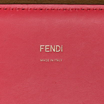 Fendi Vitello King Plexiglass Logo Embossed Medium Fendi Sunshine Shopper Tote Lampone 6 of 26