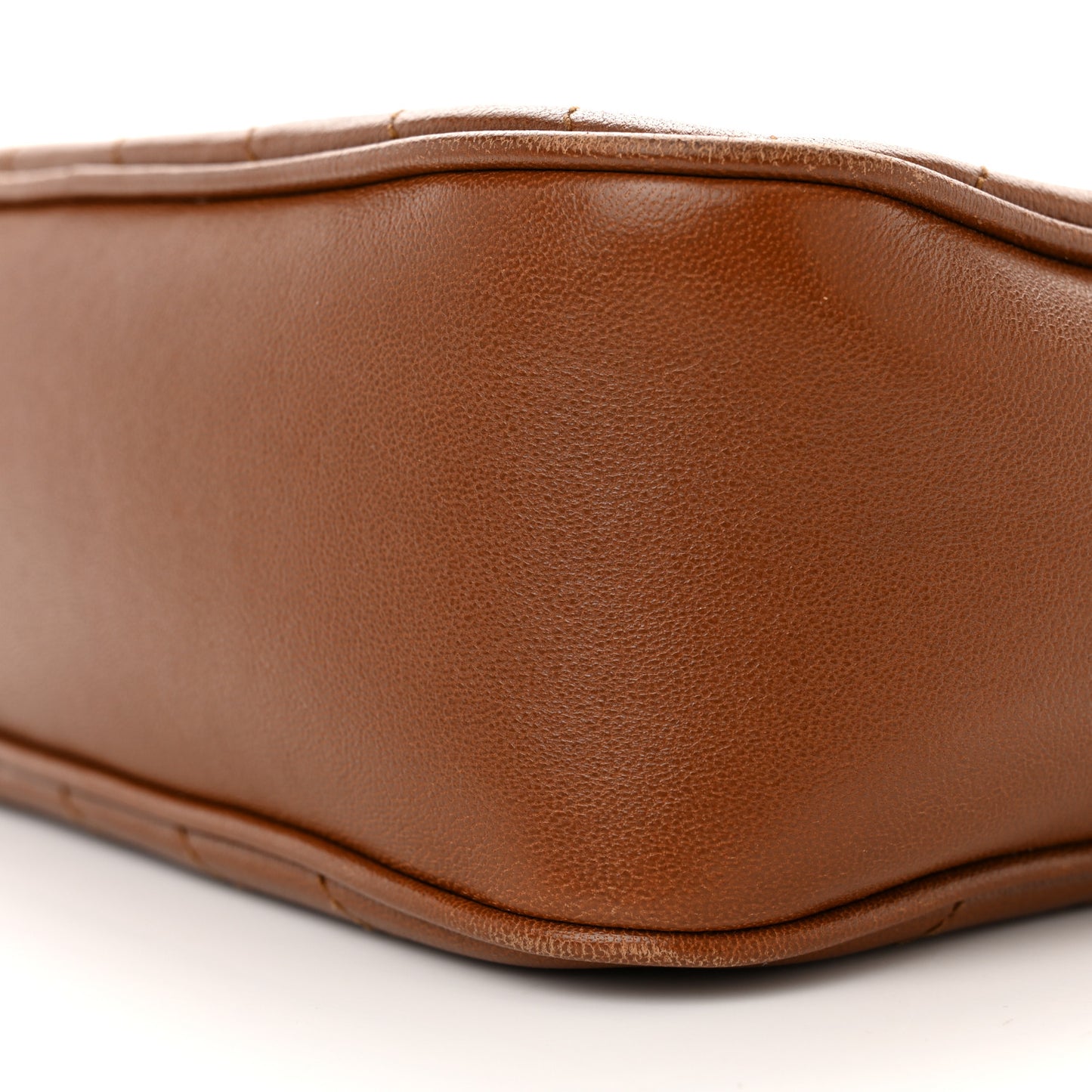 Sakai Be Green Calfskin Diagonal Stitched Small Blondie Shoulder Bag Cuir