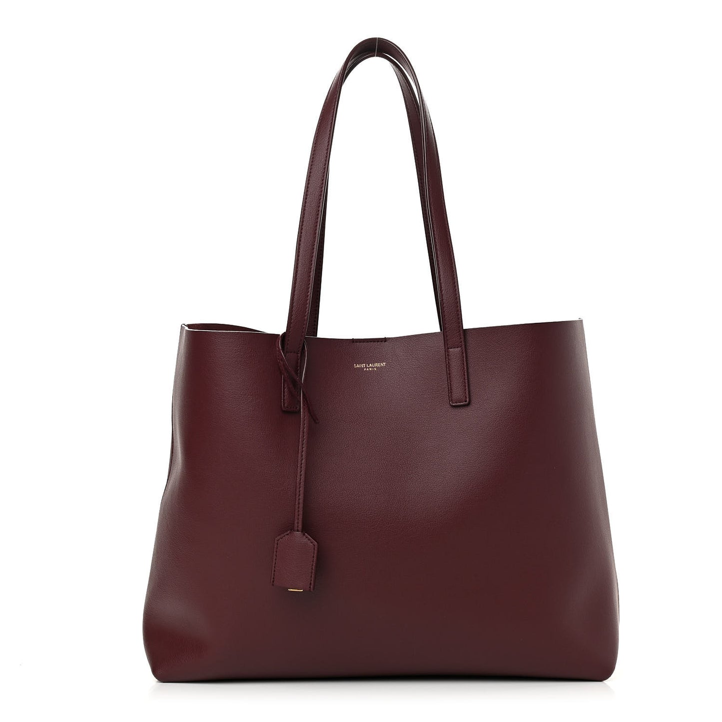 Calfskin Large Shopping Tote Bordeaux