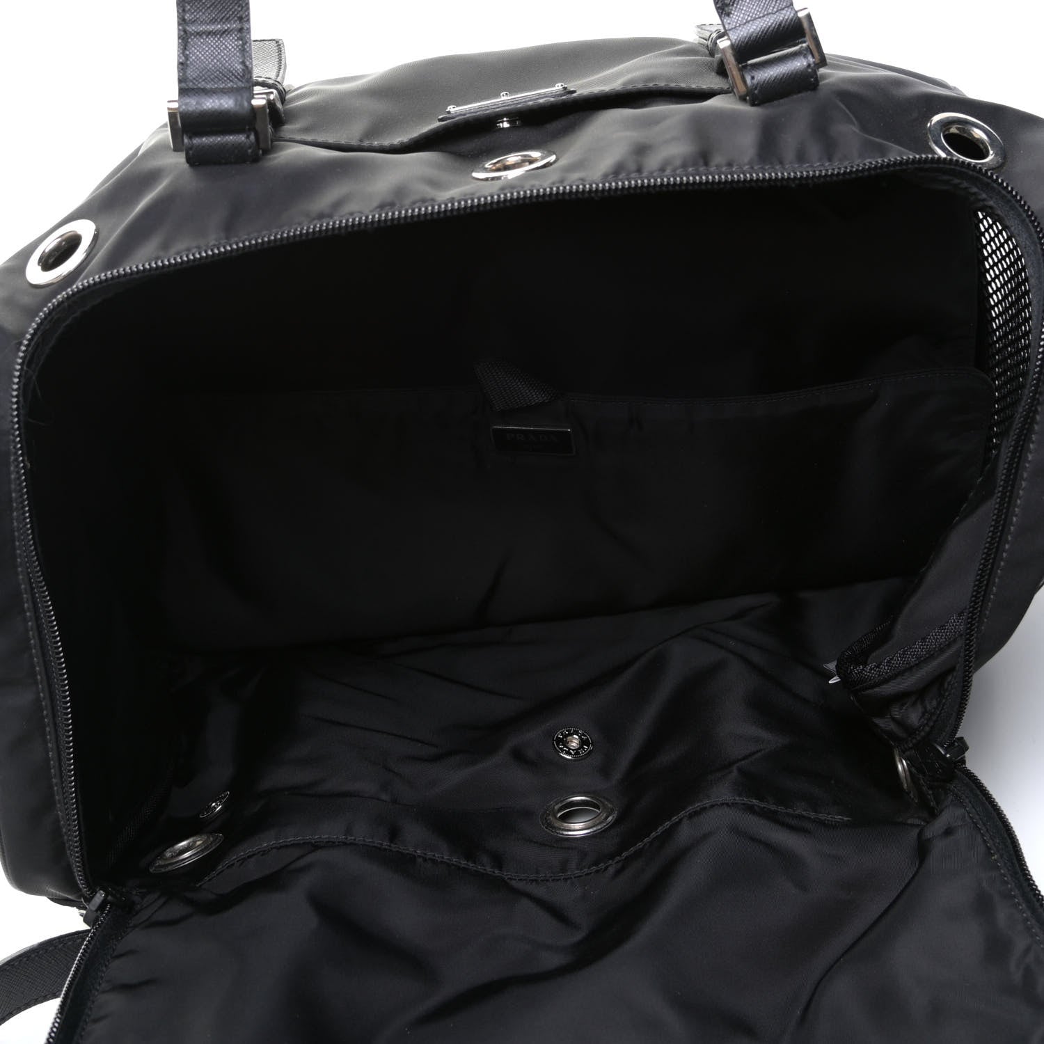 Prada Tessuto Nylon Saffiano Pet Carrier Black 8 of 9