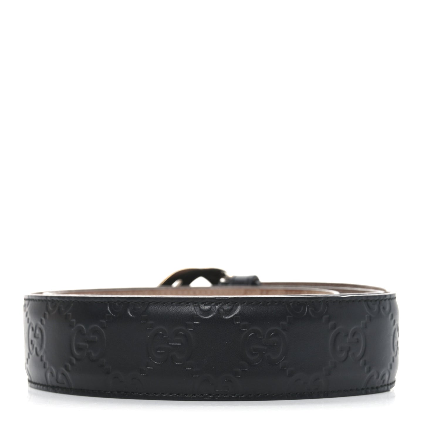 Guccissima Signature Interlocking G 37mm Belt 90 36 Black