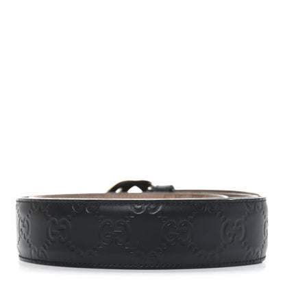 Gucci Guccissima Signature Interlocking G 37mm Belt 90 36 Black 2 of 5