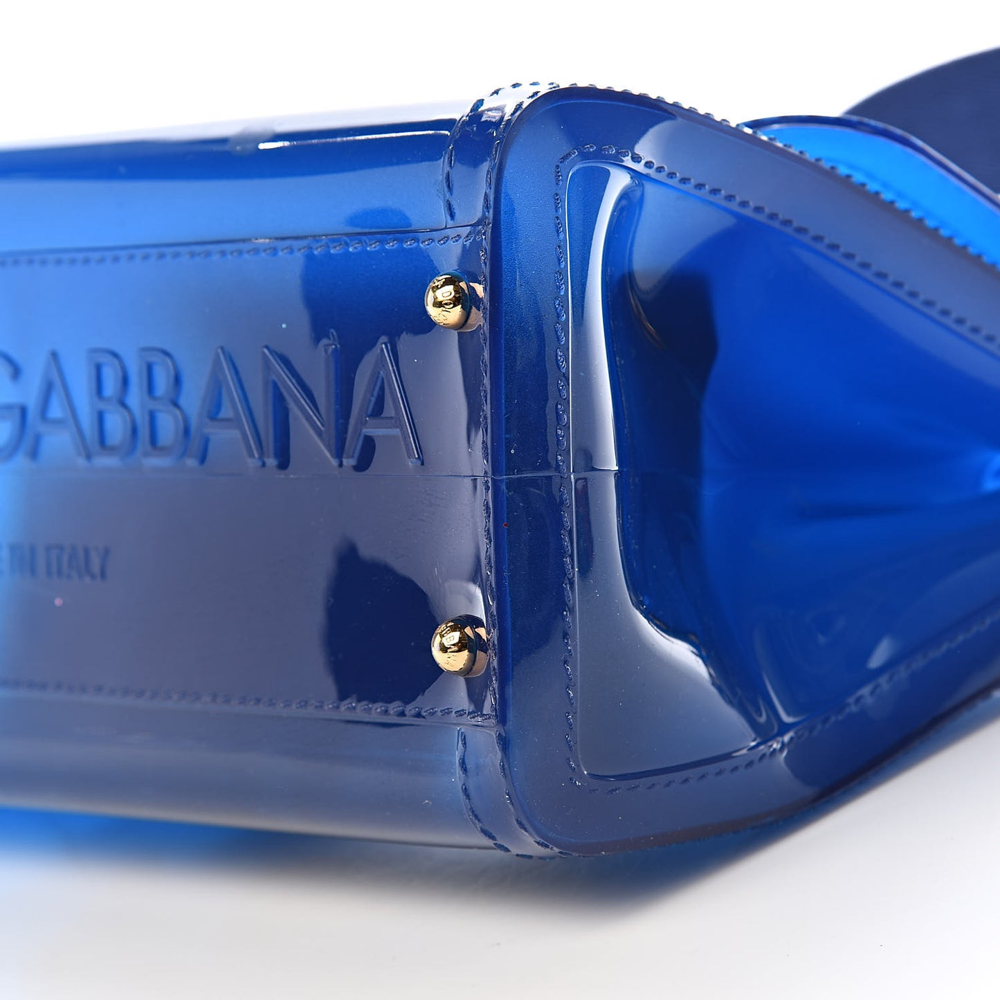 Rubber Semi Transparent Miss Sicily Satchel Blue