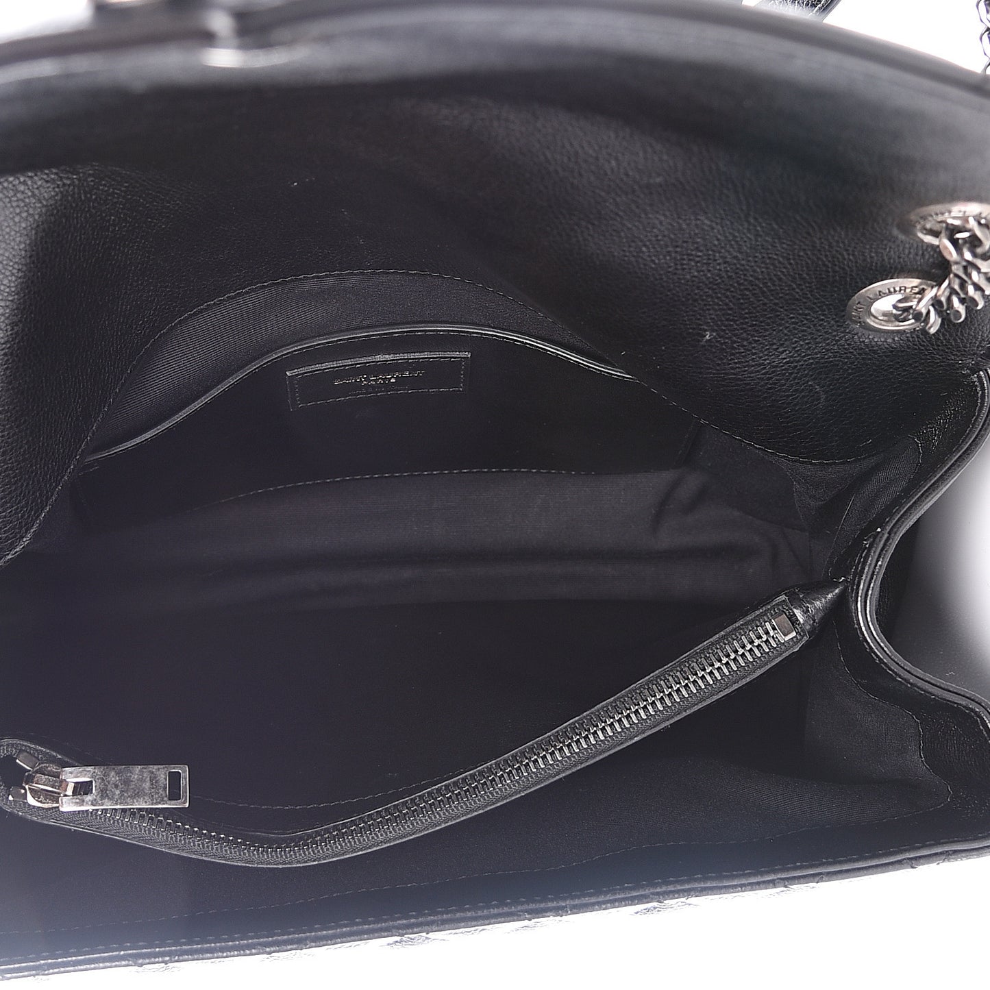 Calfskin Mixed Matelasse Triquilt Large Monogram Satchel Black