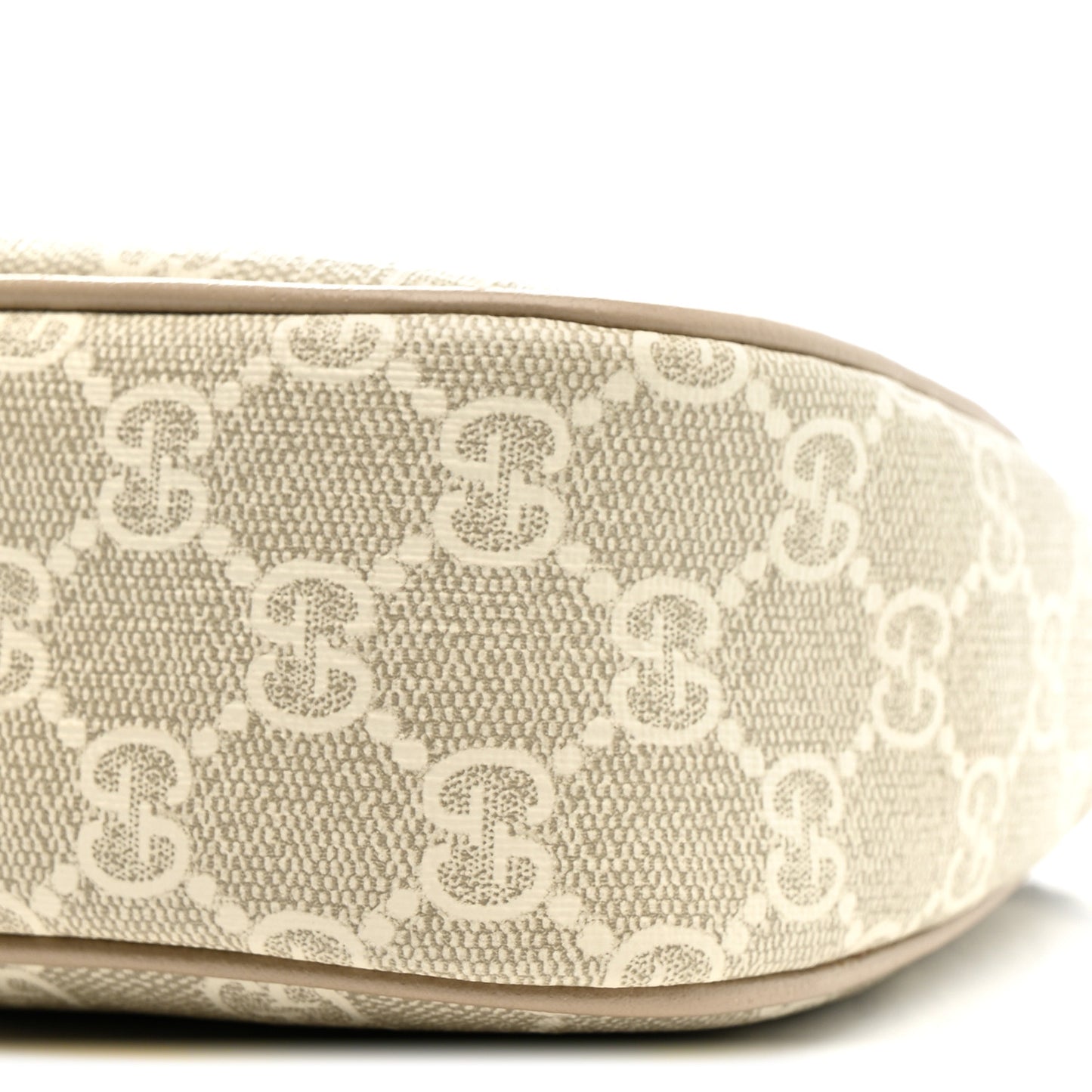 GG Supreme Monogram Textured Dollar Calfskin Web Small Ophidia GG Handbag Beige Mystic White Oatmeal