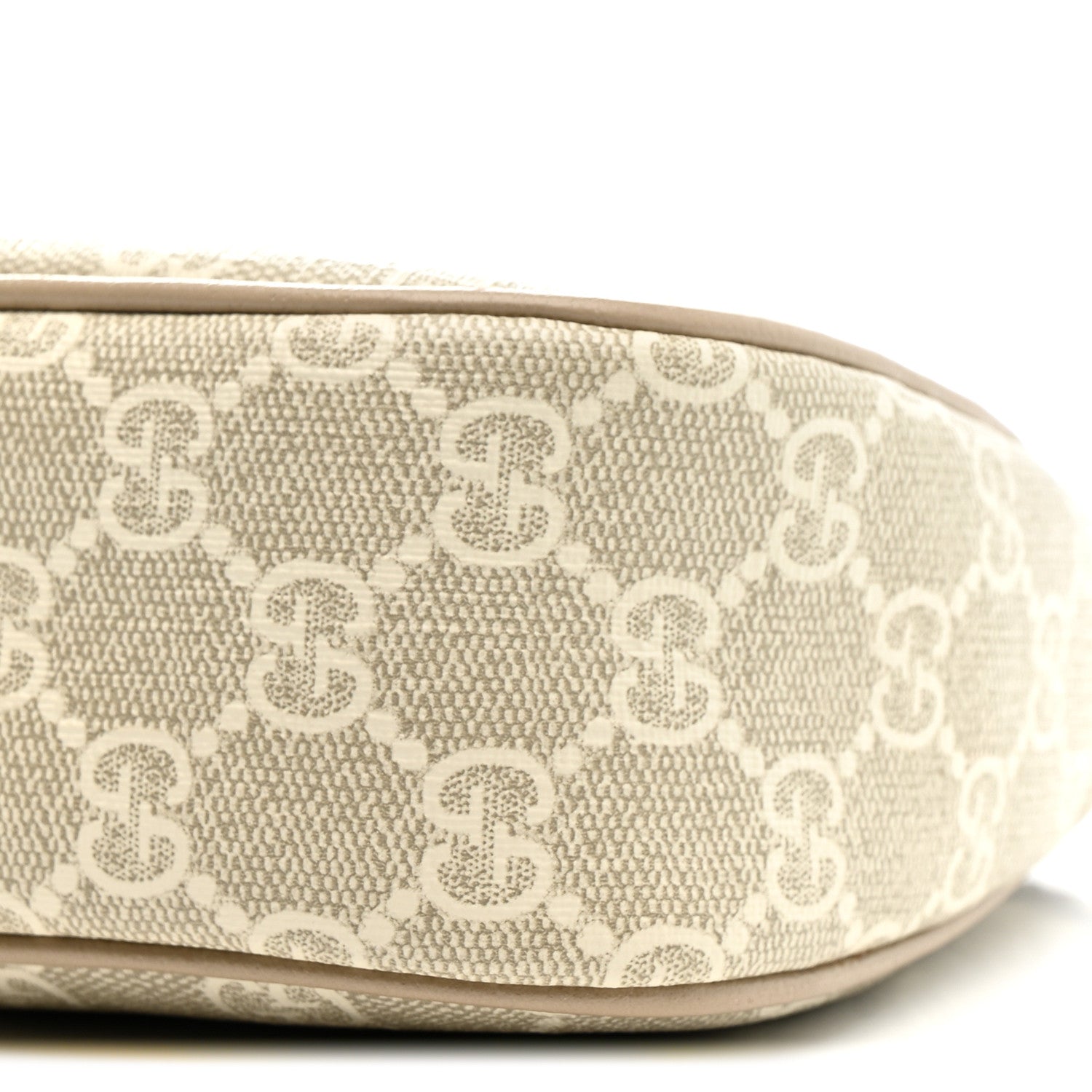 Gucci GG Supreme Monogram Textured Dollar Calfskin Web Small Ophidia GG Handbag Beige Mystic White Oatmeal 10 of 12